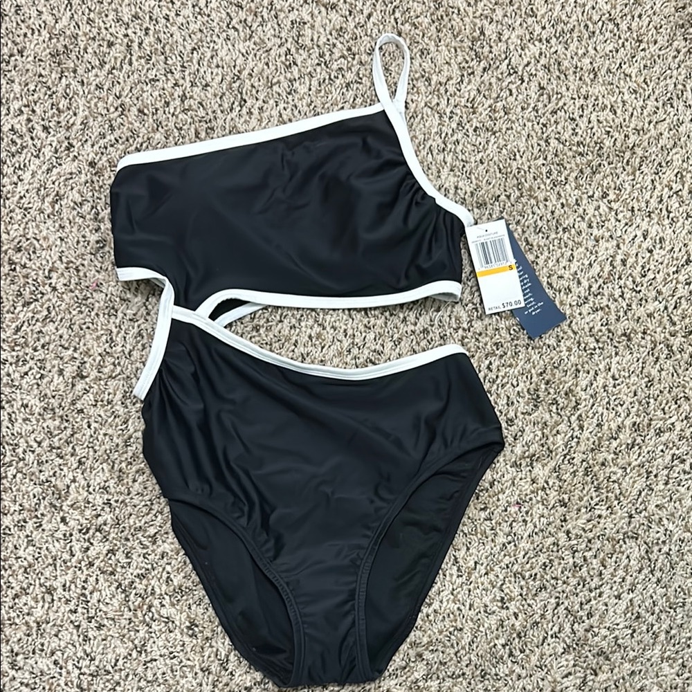 Black One-Shoulder Bikini Set